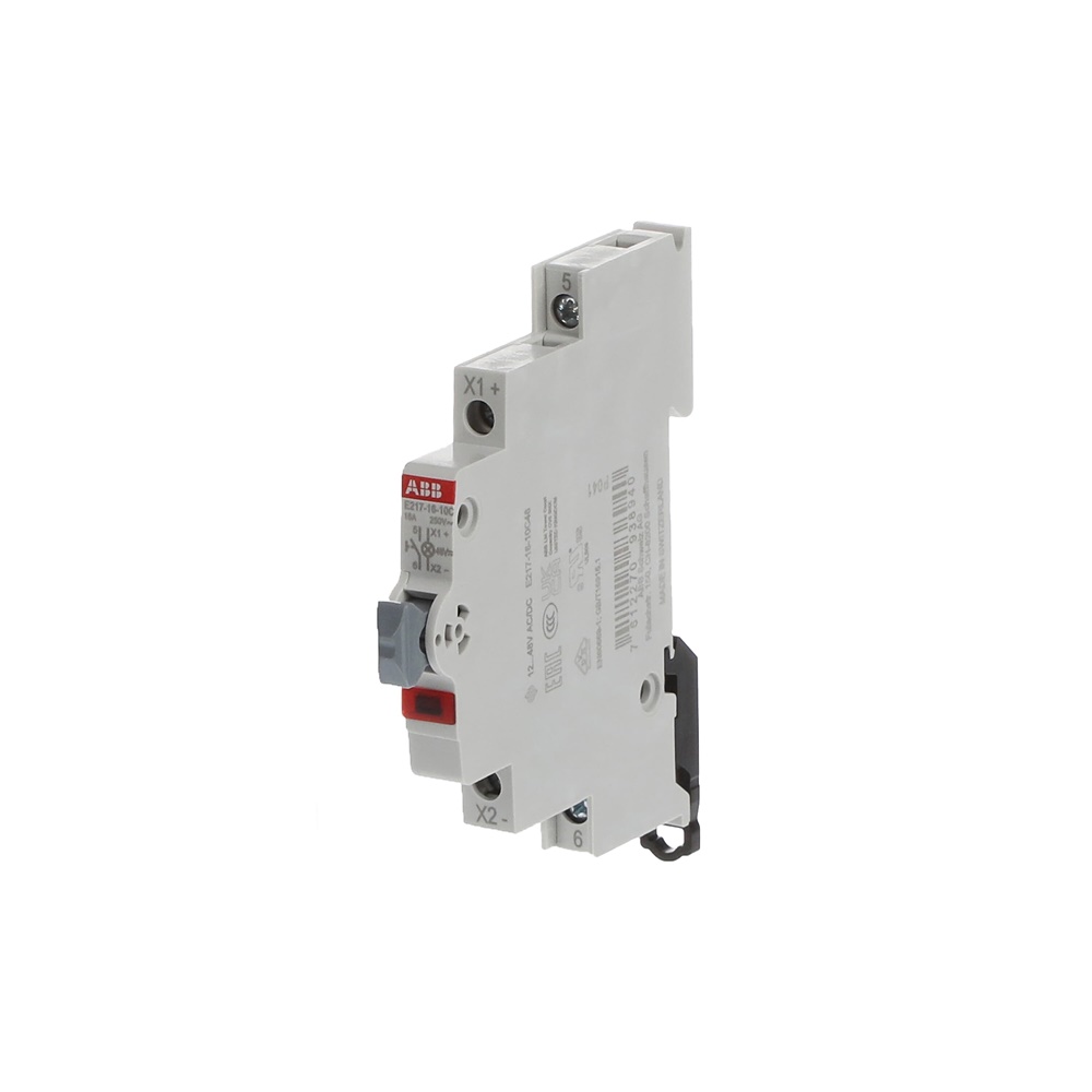 Pulsante comando luminoso 16A 250V LED rosso 1NO per applicazioni elettriche professionali
