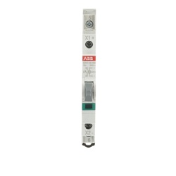 Pulsante luminoso 16A 250V LED verde 1NO uso industriale compatto 0,5 moduli