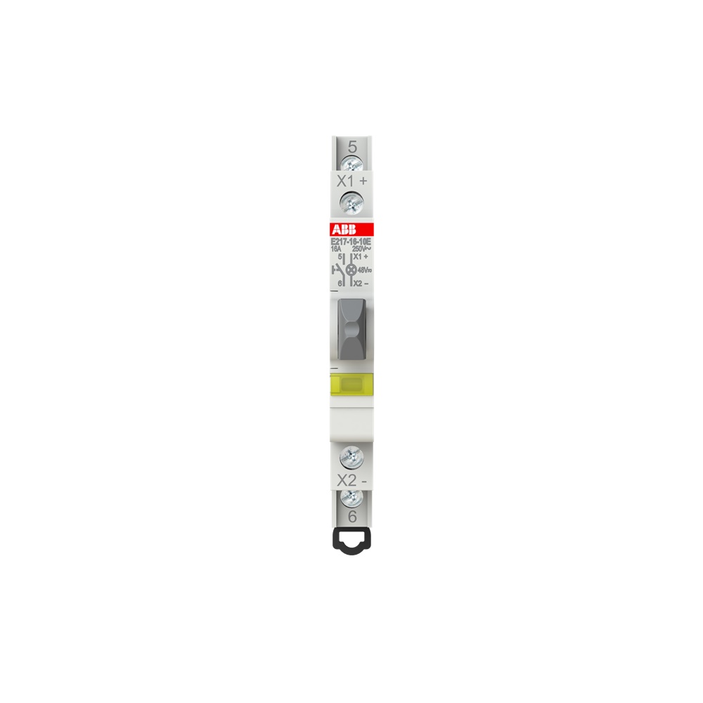 Pulsante luminoso 16A 1NO LED giallo 12-48V CA per comandi elettrici industriali e civili