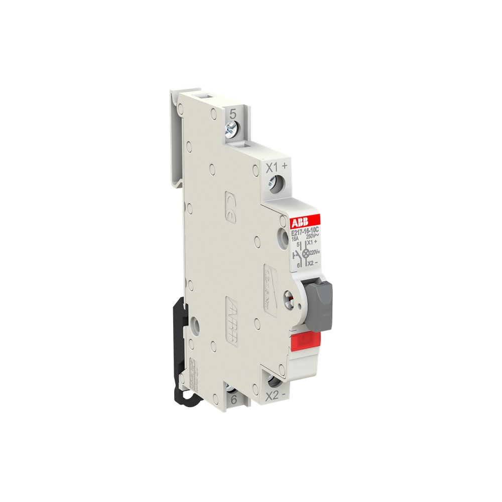 Pulsante luminoso 16A 250V LED rosso 1NO comando impianti elettrici professionali
