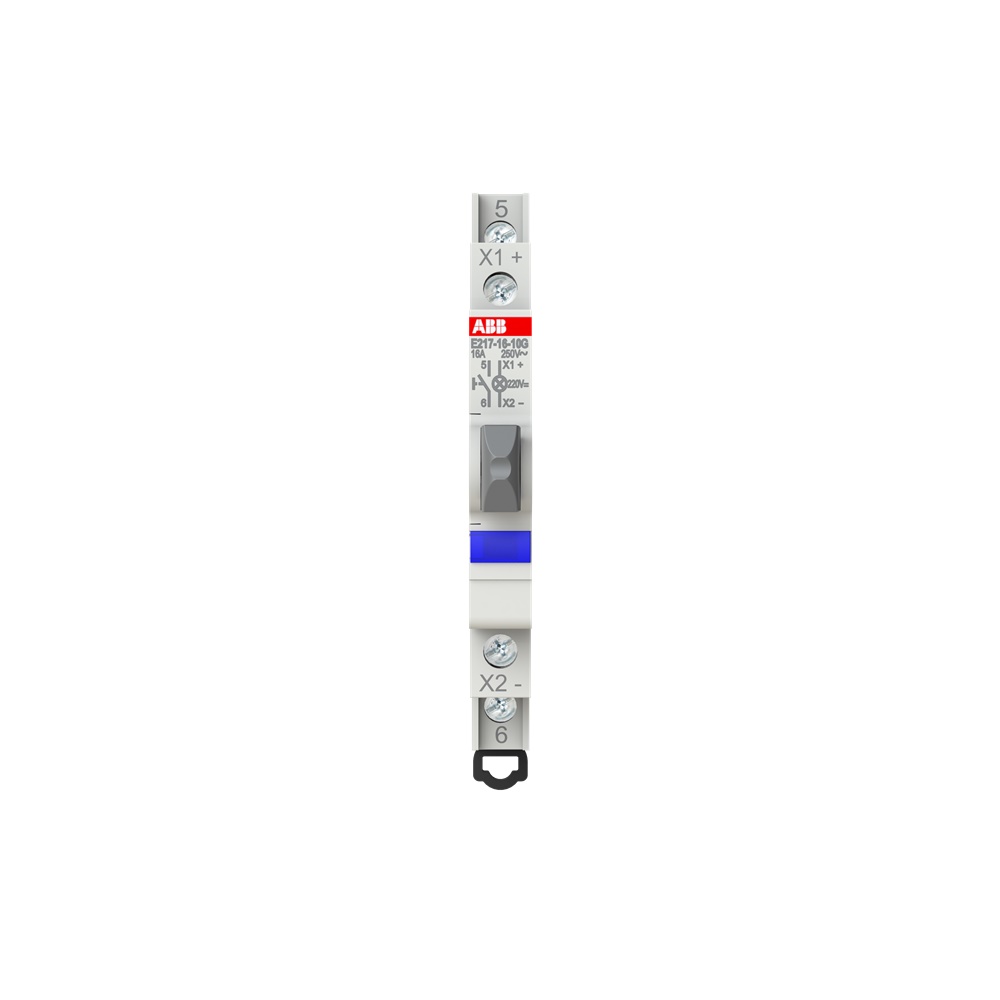 Pulsante luminoso 16A 250V LED blu 1NO comando segnalazione impianti elettrici