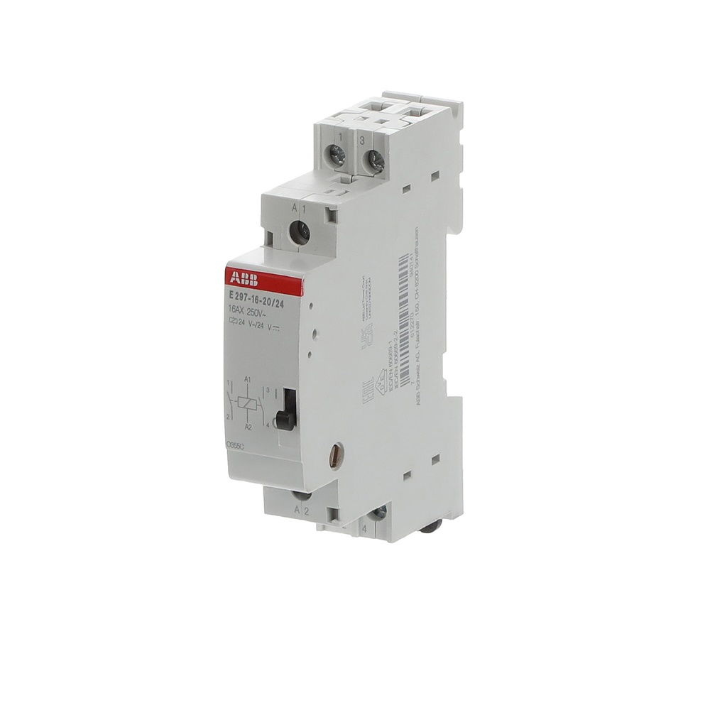 Installation relay E297-16-20/24 18mm controllo elettromagnetico impianti industriali e civili
