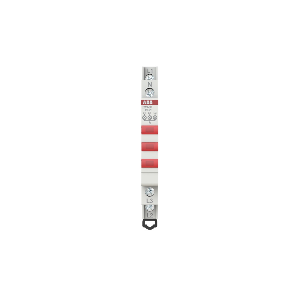 Spia luminosa 3 LED rossi 16A 415-230V AC segnalazione impianti elettrici industriali e civili