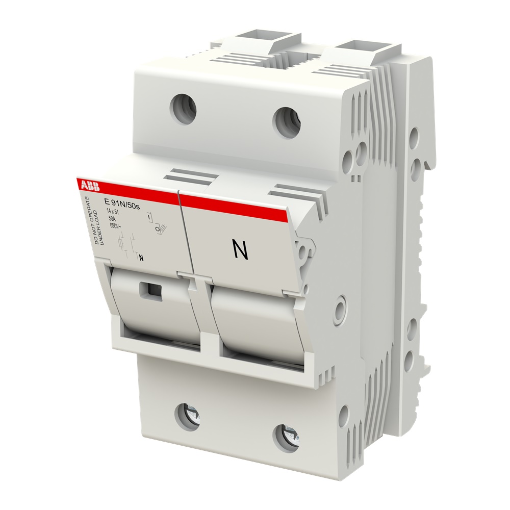 Portafusibile E 91N/50S 1P con LED per fusibili cilindrici 50-125A protezione sovraccarichi corto circuiti