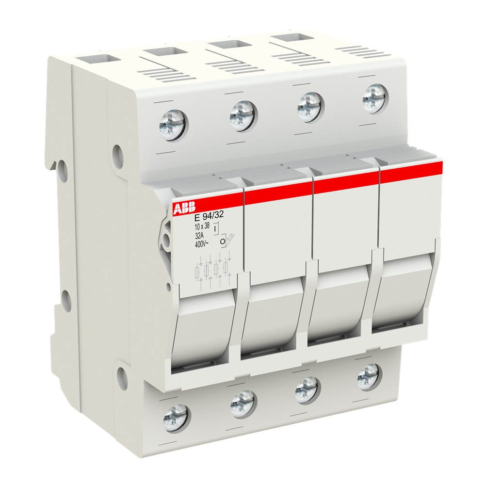 Sezionatore fusibile 4 poli 32A per protezione sovracorrente impianti elettrici