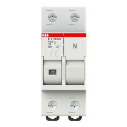 Sezionatore fusibile E 91N/32s 1 polo + neutro 32A protezione sovraccarico corto circuito