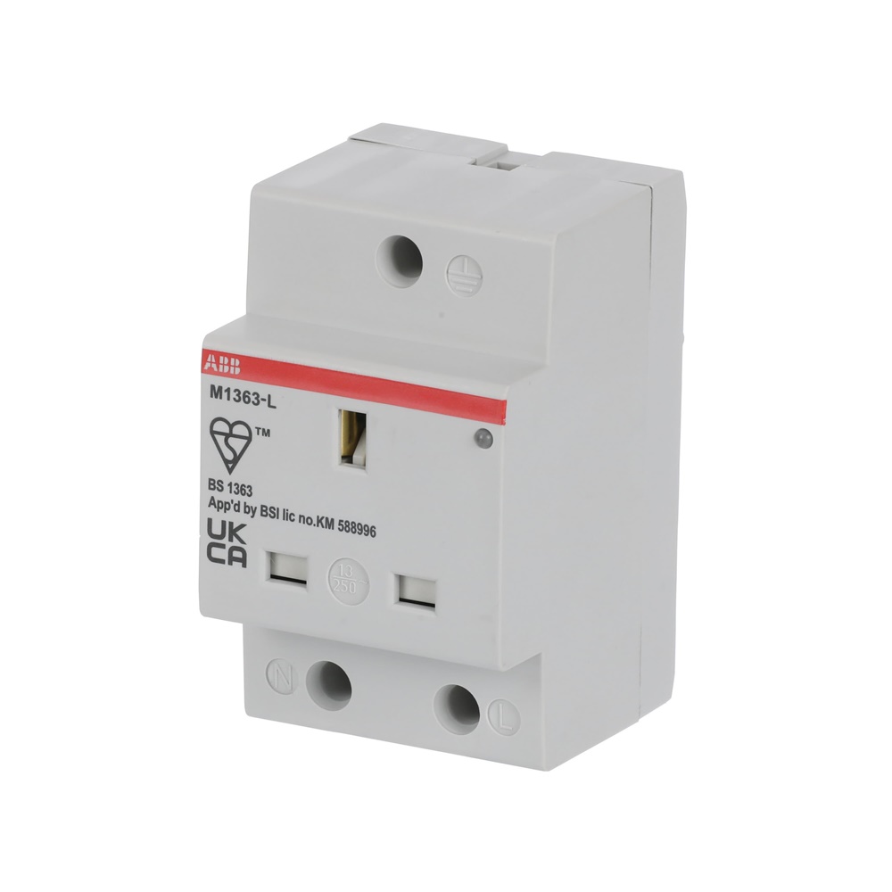 Presa modulare M1363-L con luce integrata per quadri elettrici civili e industriali
