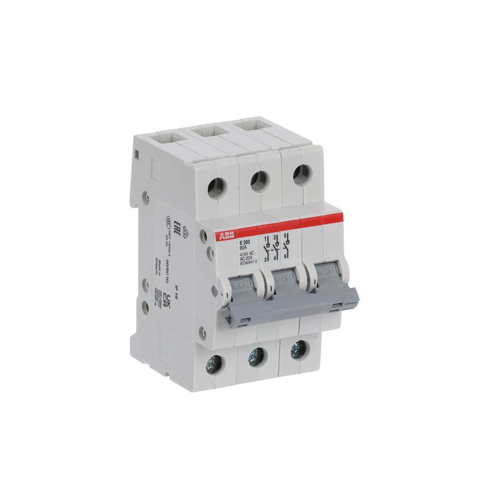 Interruttore sezionatore E203/80G comando carichi certificato VDE CCC KEMA