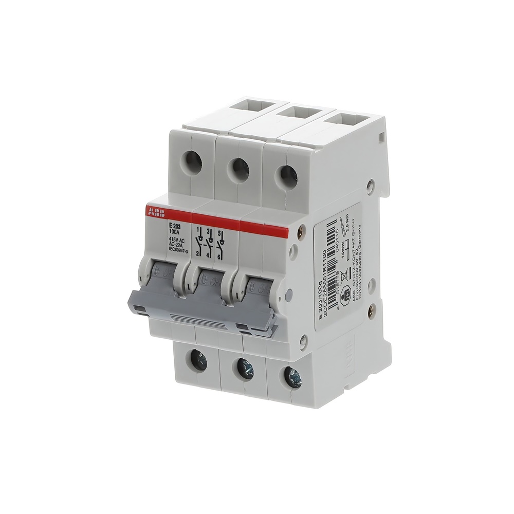 Interruttore sezionatore E203/100G comando carichi certificato VDE CCC KEMA rapido sgancio busbar