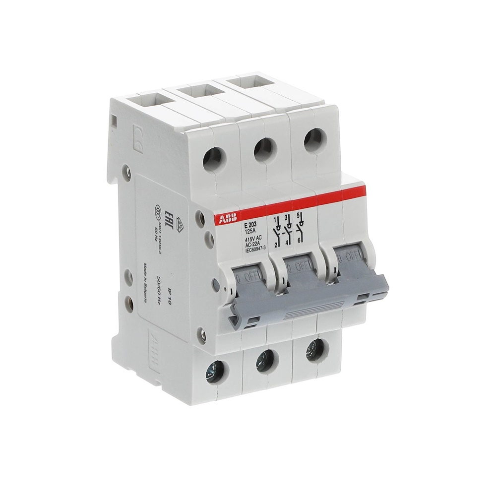 Interruttore-sezionatore E203/125G 125A comando carichi certificato VDE CCC KEMA