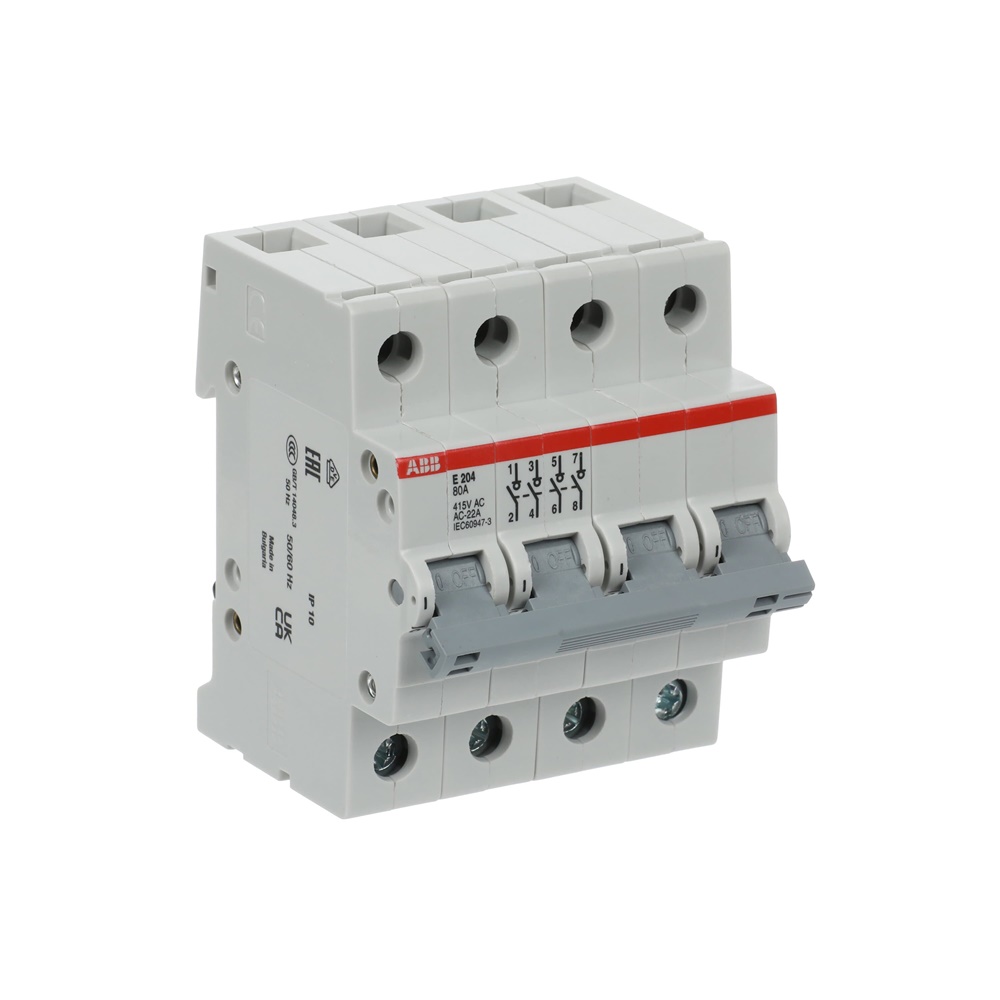 Interruttore-sezionatore E204/80G isolatore comando carichi per impianti elettrici industriali e civili