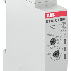 Rele temporizzatore ON-delay 2c/o 24-48VDC 24-240VAC per automazione impianti elettrici industriali e civili