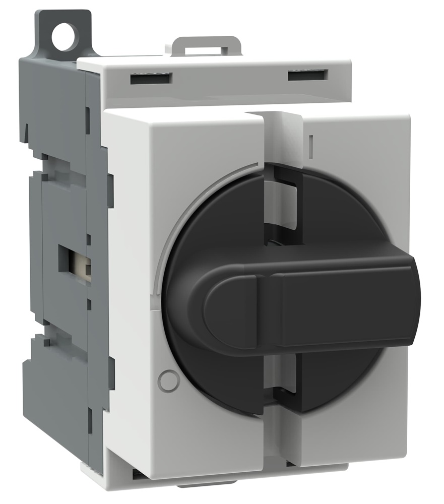Sezionatore rotativo 3 poli OT40M3 montaggio su guida DIN per quadri elettrici slot 45mm