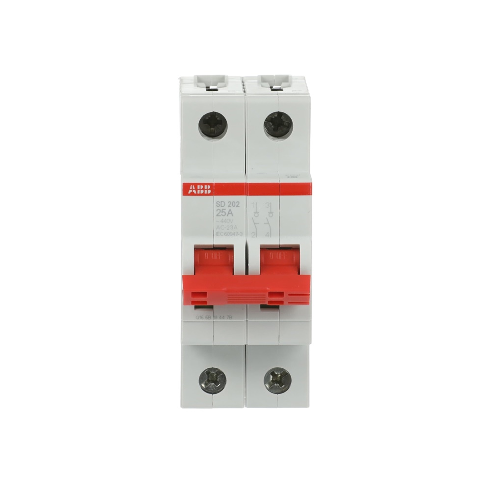 Interruttore-sezionatore SD202/25 2 poli 25A isolamento protezione circuiti elettrici professionali