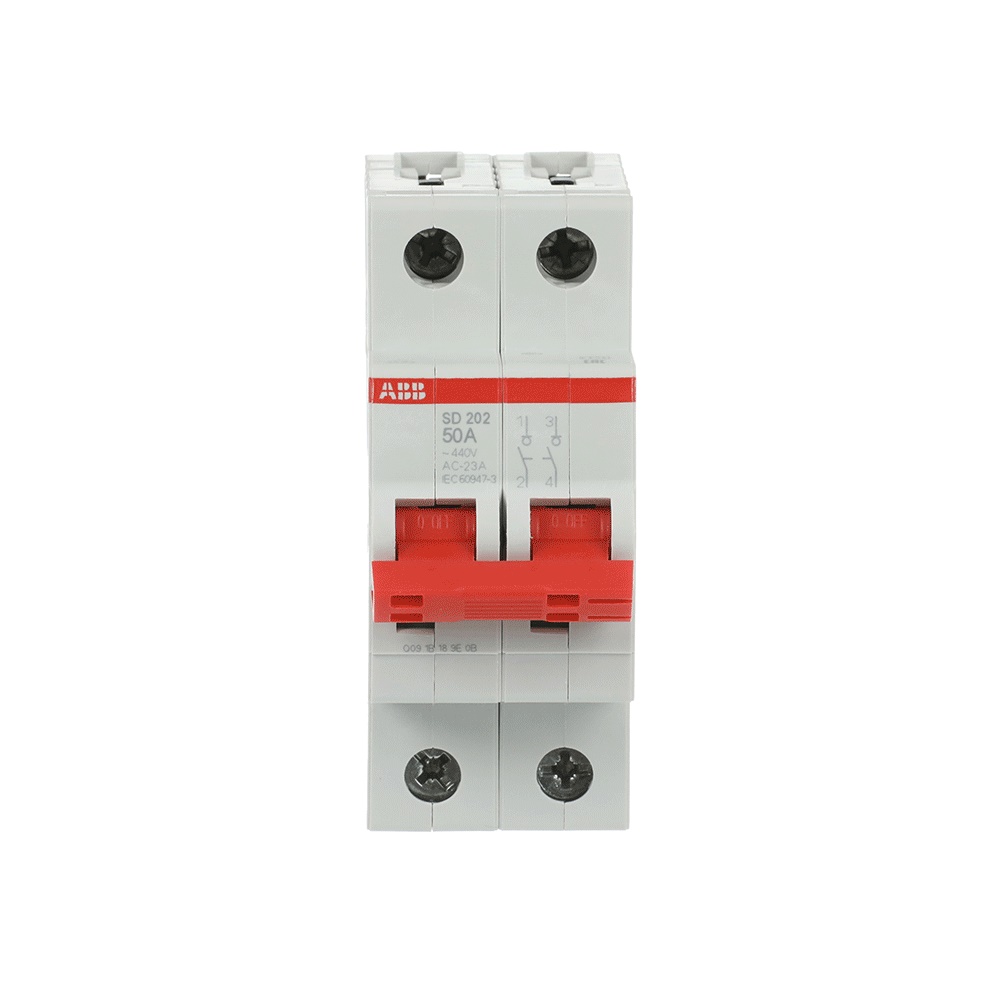 Switch Disconnector 2 Poli 50A Interruttore Sezionatore Elettrico Industriale
