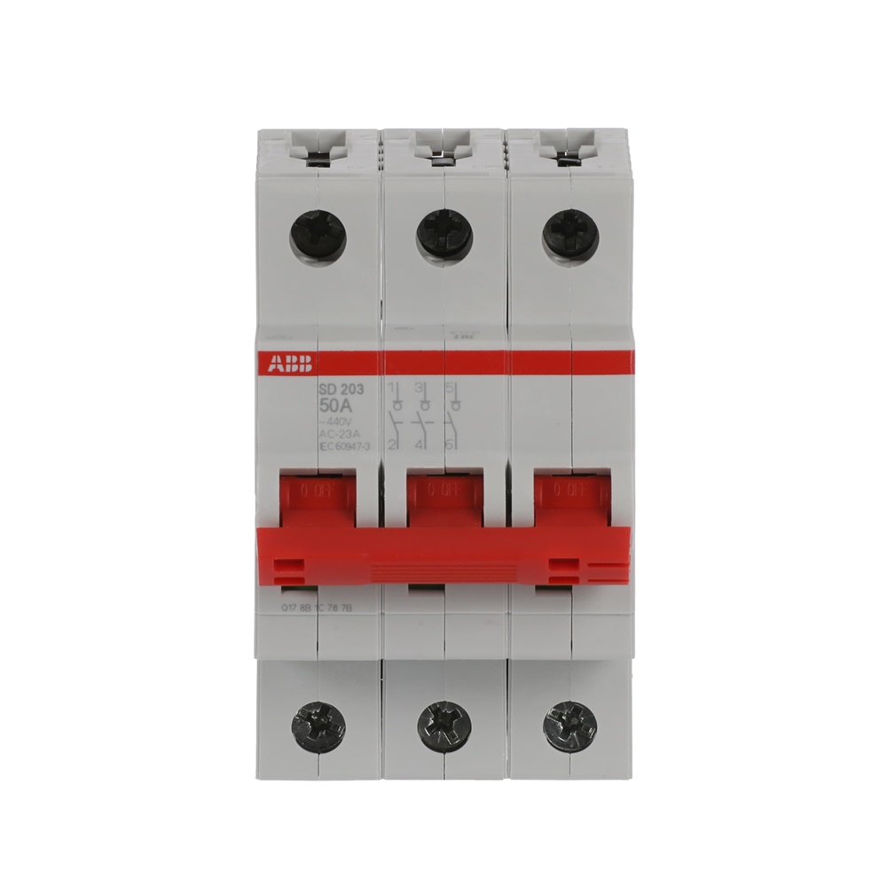 Switch disconnector 3 poli 50A interruttore sezionatore industriale SD203/50