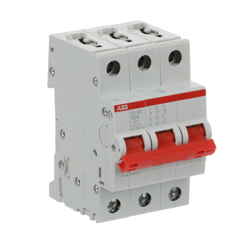 Switch sezionatore 3 poli 63A per applicazioni elettriche industriali