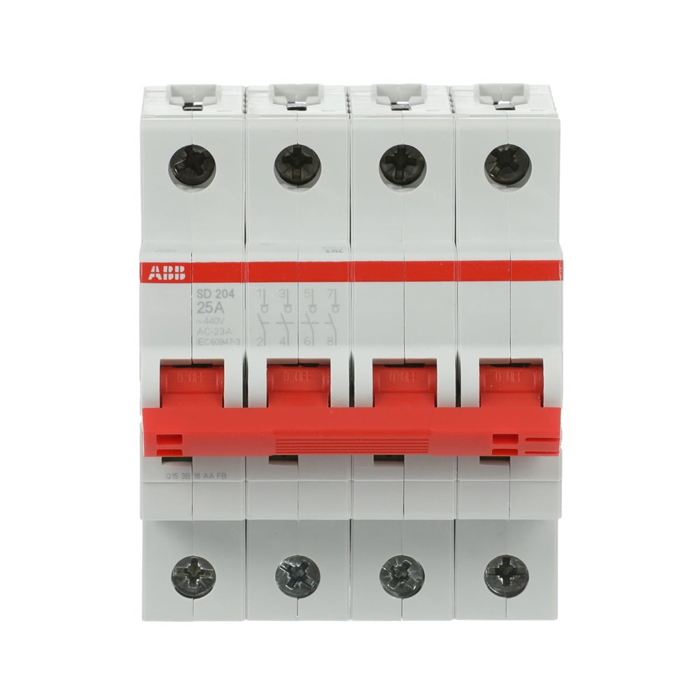 Interruttore sezionatore 4 poli 25A SD204/25 per impianti elettrici industriali e civili