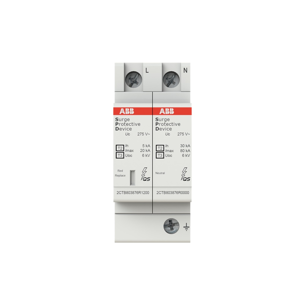 SPD protezione sovratensioni OVR T2+T3 1N 20-275V 20kA 1P+N uso elettrico industriale