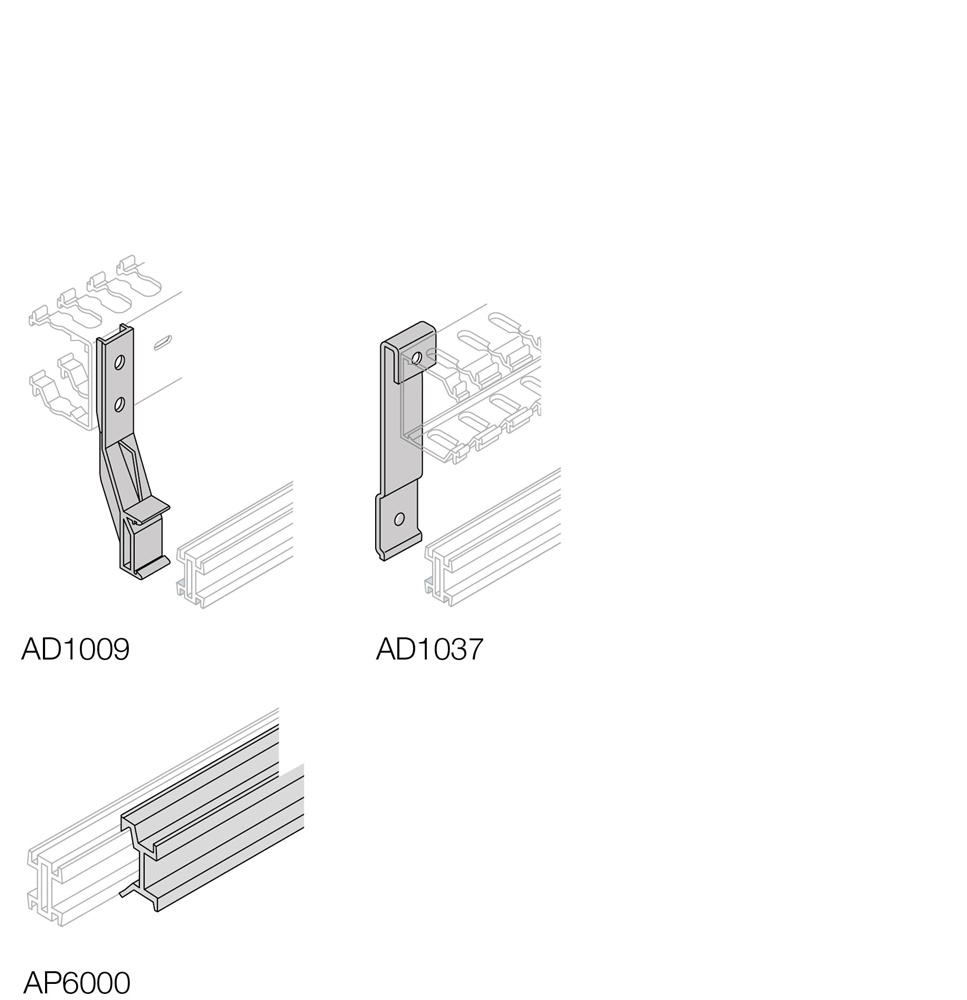 Supporto canalina orizzontale 60x80 mm resistente confezione 4 pezzi per installazioni elettriche professionali