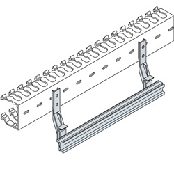 N.4 supporti in metallo per canalina orizzontale