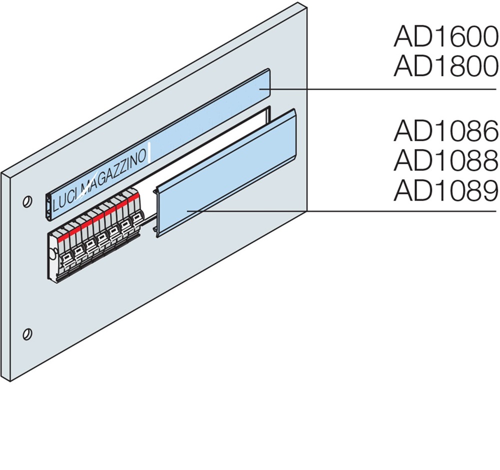 N.3 otturatori feritoia 24 moduli DIN colore grigio RAL 7035