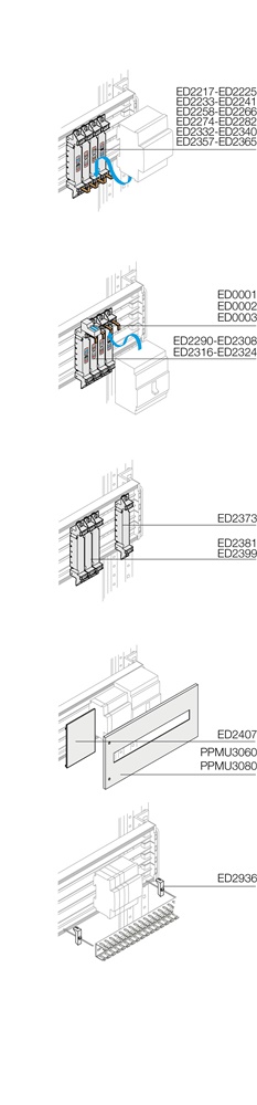 Modulo base L3 160A neutro superiore e inferiore per quadri elettrici
