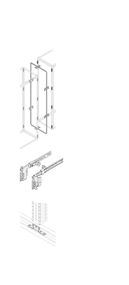 Squadrette ad L kit interruttore n.2 supporti montaggio breaker