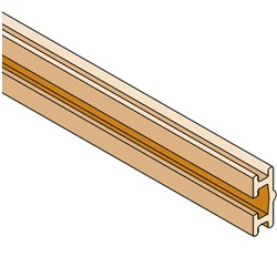 Barra sagomata in rame 630A sezione 35x10mm L=1750mm