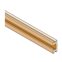 Barra sagomata rame 35x10 mm 630A lunghezza 1750 mm per impianti elettrici