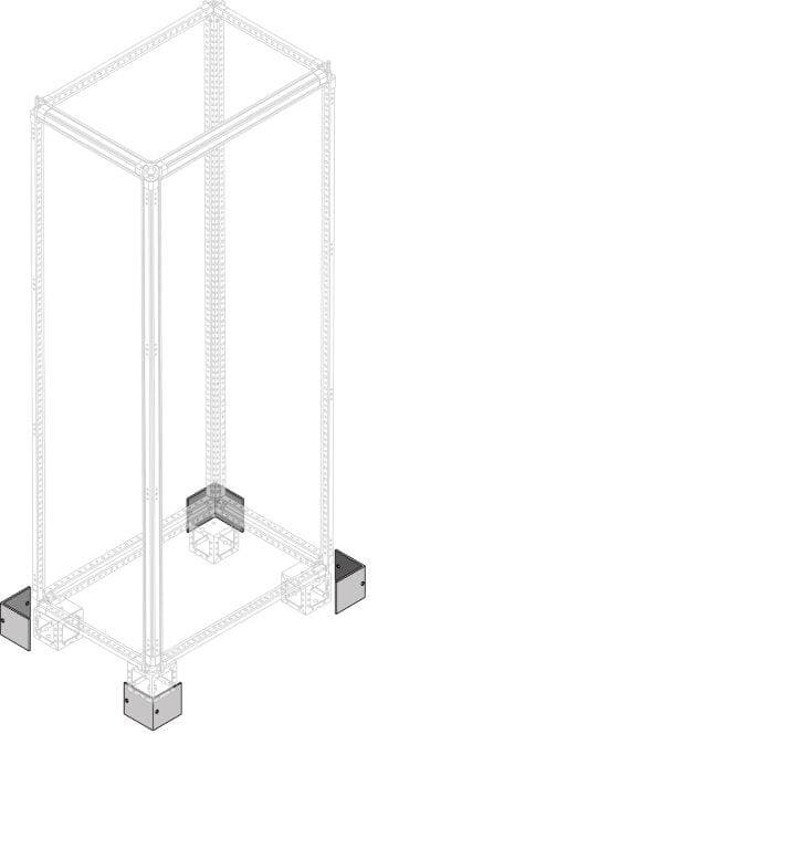 Coperture angolari zoccolo altezza 100mm set 4 pezzi per angoli zoccolo