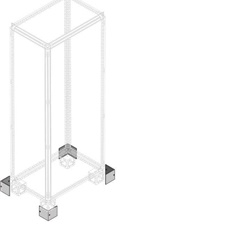 Coperture angolari zoccolo altezza 100mm set 4 pezzi per angoli zoccolo