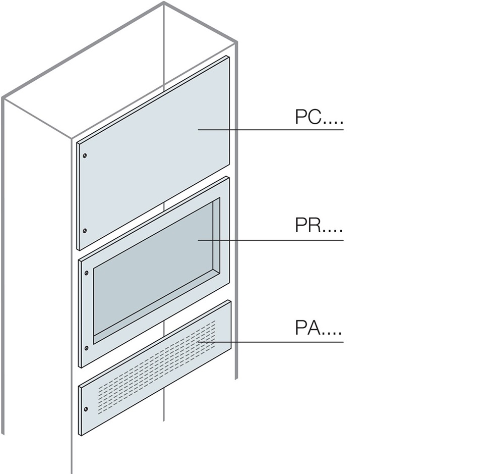 Pannello cieco 24 moduli DIN L=600mm H=100mm