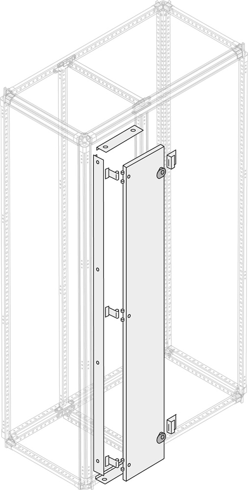 Porte cieca vano cavi interno altezza 1800mm larghezza 400mm per armadi elettrici