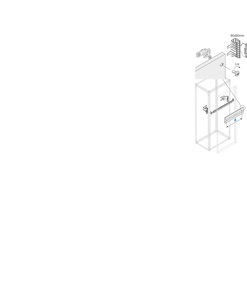 Guida DIN standard 600 mm supporto montaggio componenti elettrici quadri distribuzione