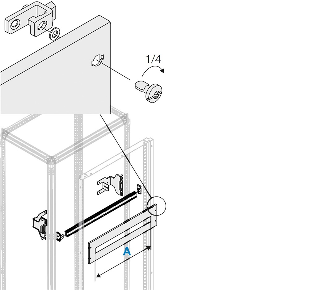 Guida DIN standard L=800mm