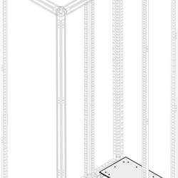 Flangia fissa IP65 per cabina dimensioni 400x300 mm protezione VCI