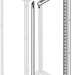 Telaio fisso per pannelli 2000x600 mm struttura robusta per applicazioni elettriche