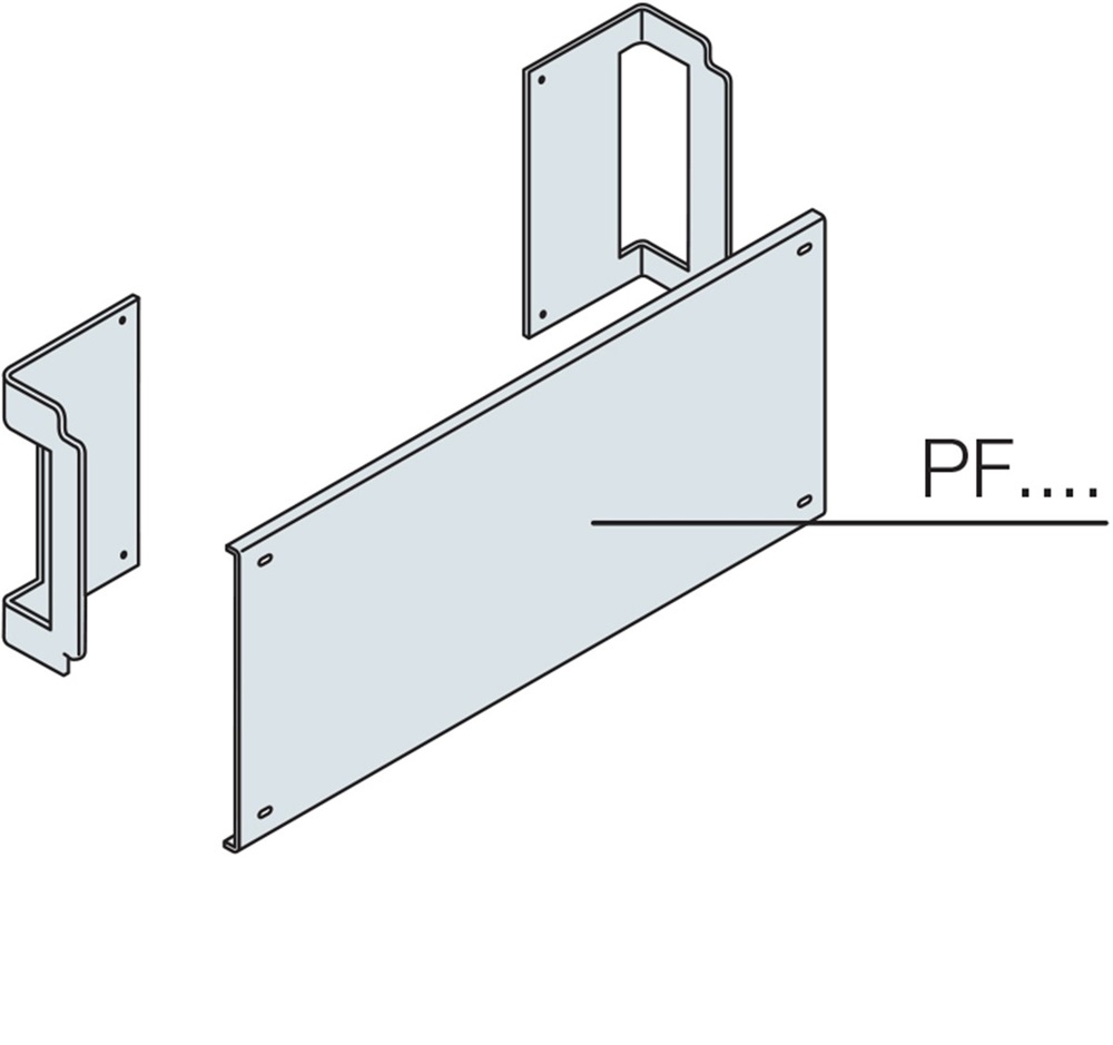 Piastra di fondo cieca 36 moduli DIN H=200m L=800mm m