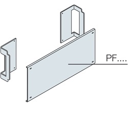 Piastra di fondo cieca 36 moduli DIN H=200m L=800mm m