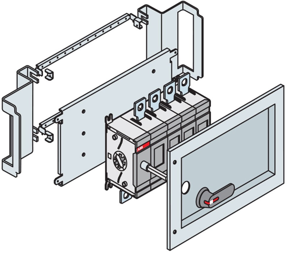 Kit per OT 160A/200A/250A orizzontale leva decentrata H=250mm L=600mm