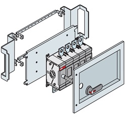 Kit per OT 160A/200A/250A orizzontale leva decentrata H=250mm L=600mm