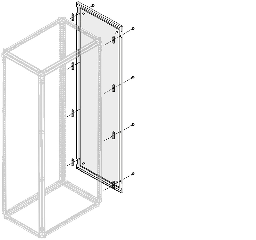 Pannello laterale cieco IP65 H=1800mm L/P=500mm