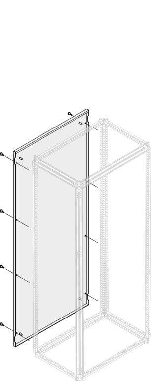 Pannello esterno IP30/40 altezza 2000mm larghezza 300mm protezione componenti elettrici