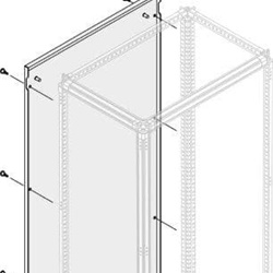 Pannello esterno IP30/40 altezza 2000mm larghezza 300mm protezione componenti elettrici