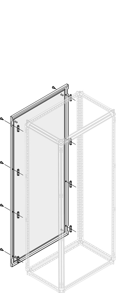 Pannello esterno IP65 altezza 2000mm larghezza 400mm protezione elevata