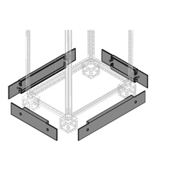 Flange zoccolo elettrico H100mm L60mm supporto stabile installazioni professionali