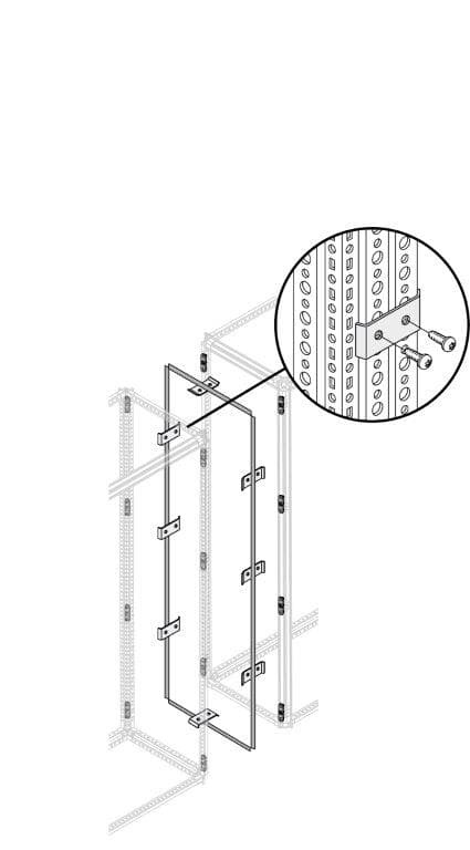 Kit affiancamento strutture laterali per installazioni elettriche montaggio sicuro