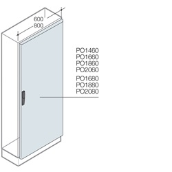 Porta cieca IP65 esterna per vano cavi esterno pavimento H=1800mm L=300mm