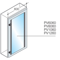 Porta vetro IP65 ArTu M pavim. 24 mod. DIN H=1600mm L=600mm 